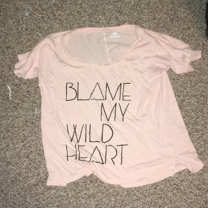 Old navy “blame my wild heart” tee shirt